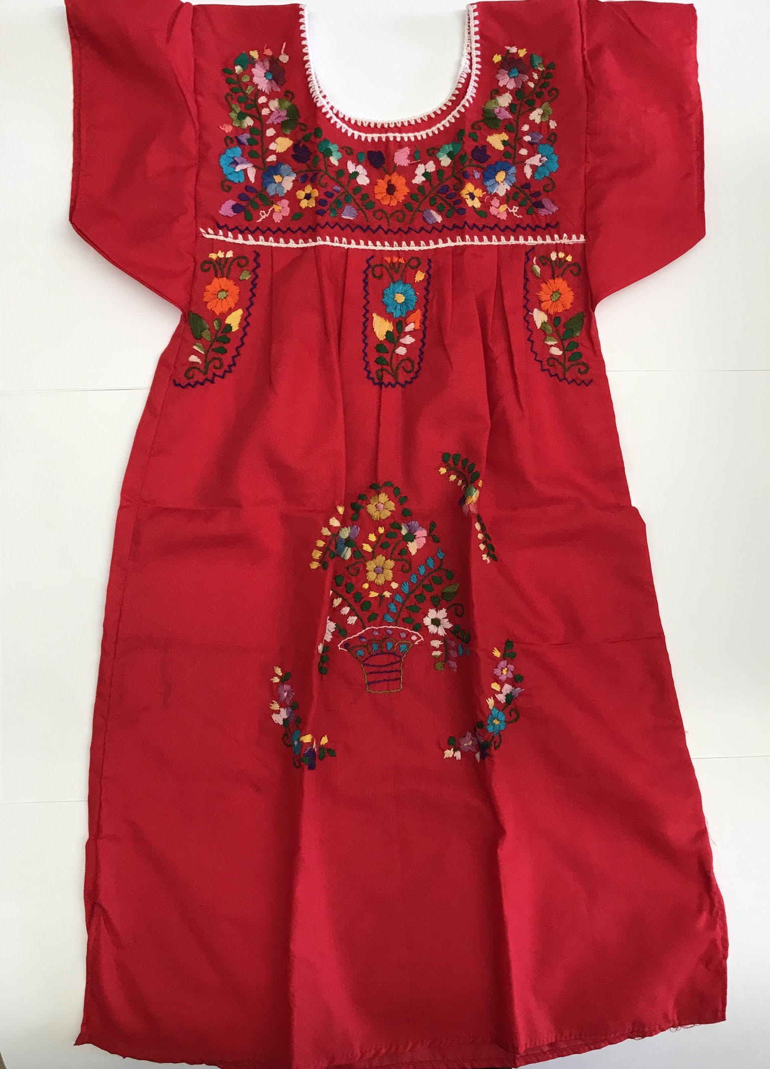 RED SIZE 6 GIRLS DRESS - Rustico Mexicano